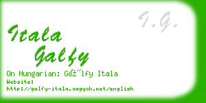 itala galfy business card